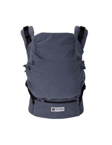Mochila Portabebés Quokkababy E-Carrier Denim Blue de Frente