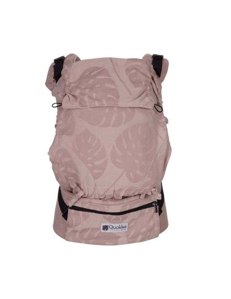 Mochila Portabebés Quokkababy E-Carrier Delicious Pink de frente