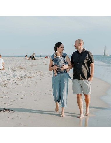 Mochila Portabebés Quokkababy E-Carrier Blue Vibes Porteo delante