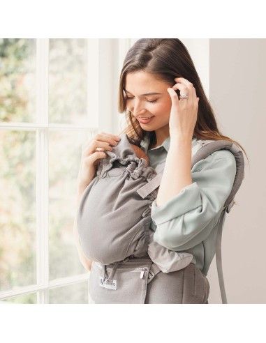 Mochila Portabebés Quokkababy E-Carrier Light Grey Porteo delante baby