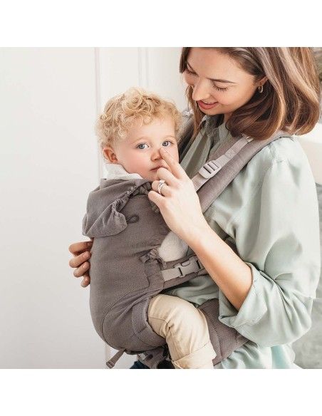 Mochila Portabebés Quokkababy E-Carrier Light Grey porteo toddler