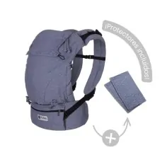 Mochila Portabebés Quokkababy E-Carrier Blue Vibes Protectores incluidos