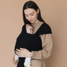 Fular Portabebés Elástico de Modal de Love And Carry Noir