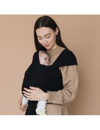 Fular Portabebés Elástico de Modal de Love And Carry Noir