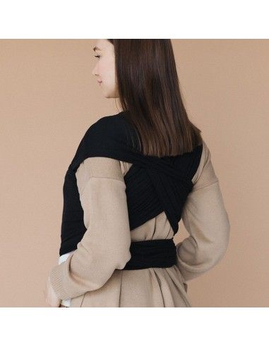 Ajuste del Fular Portabebés Elástico de Modal de Love And Carry Noir