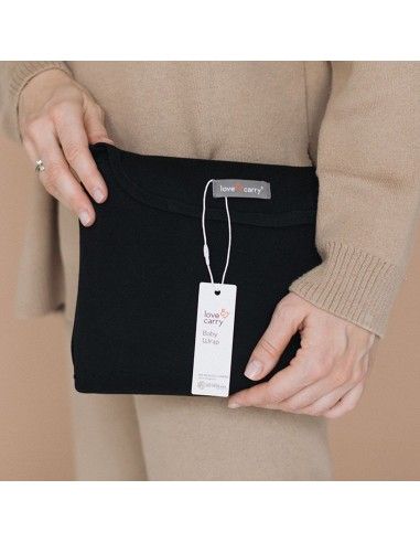 Fular Portabebés Elástico de Modal de Love And Carry Noir guardado