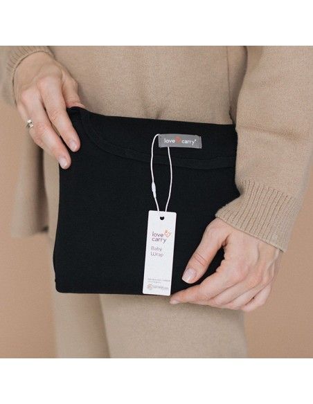 Fular Portabebés Elástico de Modal de Love And Carry Noir guardado