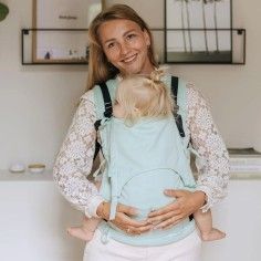 Mochila Portabebés Fidella Fusion Baby Chevron Mint
