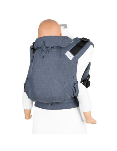 Porteo ergonómico con la Mochila Portabebés Fidella Fusion Toddler Chevron Denim Blue