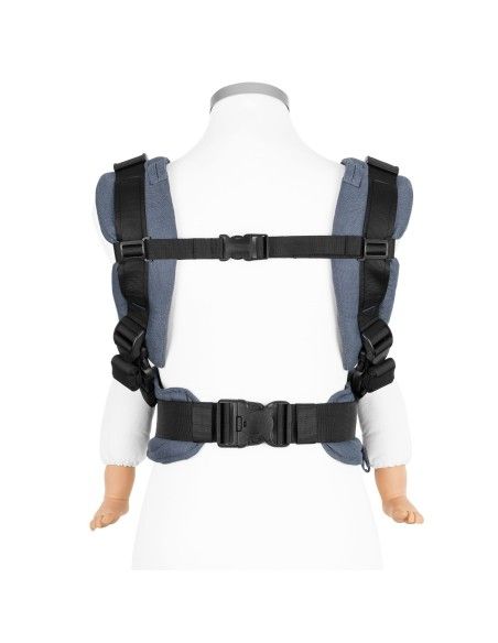 Soporte de Espalda de la Mochila Portabebés Fidella Fusion Toddler Chevron Denim Blue