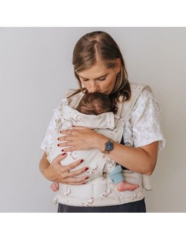 Porteo ergonómico con la Mochila Portabebés Fidella Fusion Toddler Cotton Flower