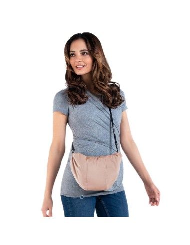 Chaqueta porteo Numbat Go color rosa plagada en bolso