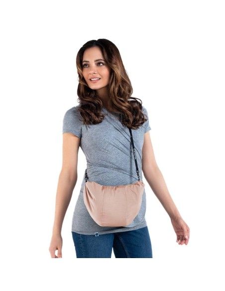 Chaqueta porteo Numbat Go color rosa plagada en bolso