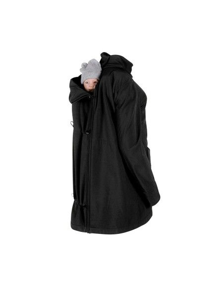 Porteo espalda con el abrigo de porteo Wombat Shell Black