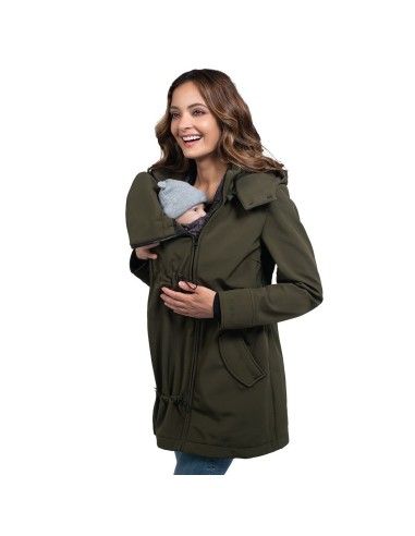 3-in-1 Babywearing Jacket - Maternity Pregnancy Kangaroo Hoodie For Front/Back Carry