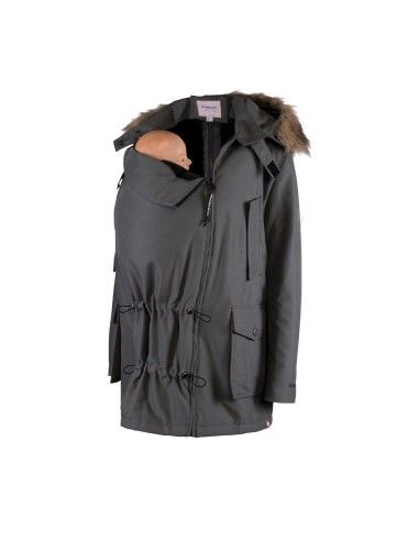 Porteo de frente con Abrigo Porteo Hombre Bandicoot gris