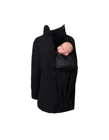 Porteo espalda con el abrigo de porteo Koala Negro