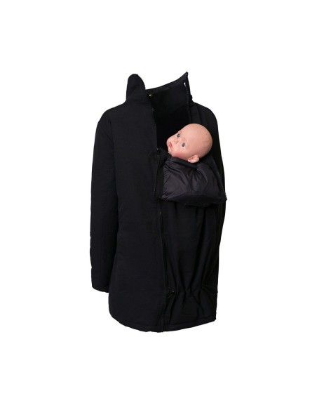 Porteo espalda con el abrigo de porteo Koala Negro