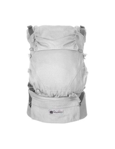 Mochila Portabebés Quokkababy E-Carrier Silver Diamond frente
