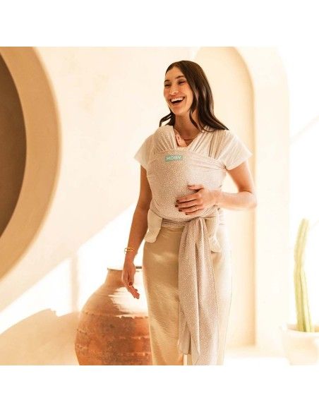 Porteo sencillo con fular elástico de algodón Moby Coastal Blooms