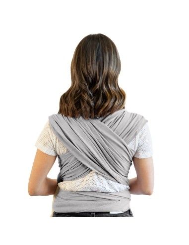 Ajuste de espalda de Fular Portabebés Elástico Moby Wrap Classic Grey