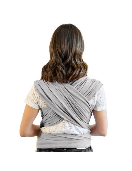 Ajuste de espalda de Fular Portabebés Elástico Moby Wrap Classic Grey