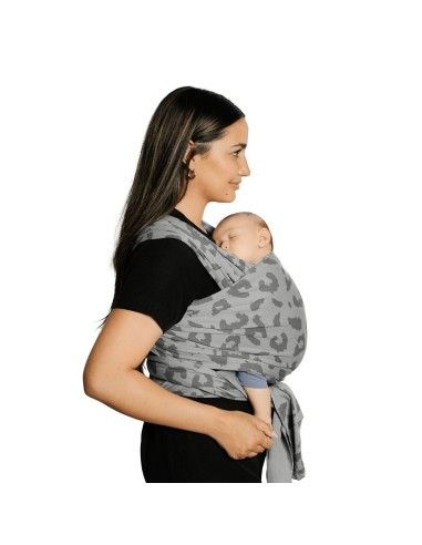 Ajuste cómodo de Fular Portabebés Elástico Moby Wrap Classic Night Leopard