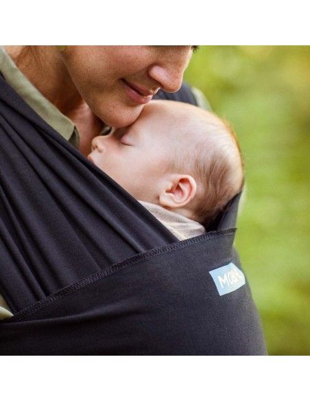 Porteo ergonomico con Fular Portabebés Evolution Bambú negro