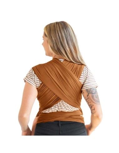 Ajuste de espalda Fular Portabebés Moby Wrap Evolution Bambú Caramel