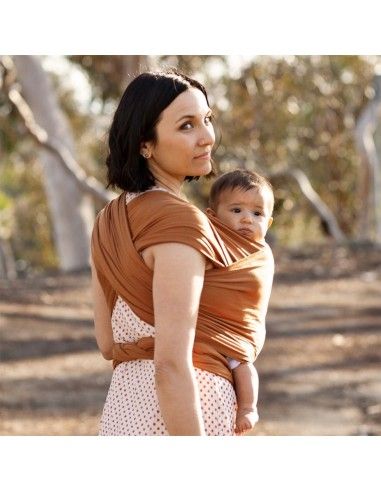 Porteo ergonomico con Fular Portabebés Evolution Bambú Caramel
