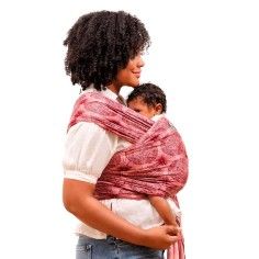 Porteo frontal con Fular Portabebés Moby Wrap Evolution Bambú Sunbeam