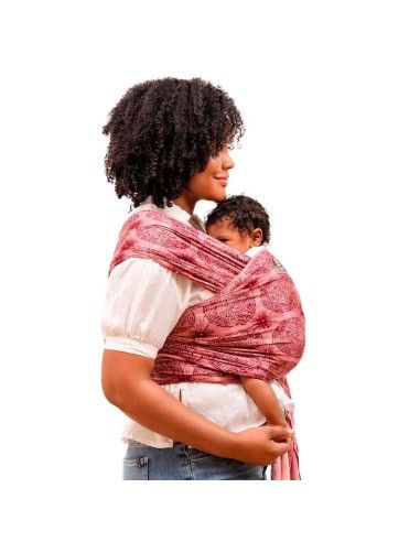 Porteo frontal con Fular Portabebés Moby Wrap Evolution Bambú Sunbeam