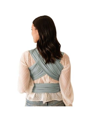 Ajuste de espalda Fular Portabebés Moby Wrap Evolution Bambú Sea Glass