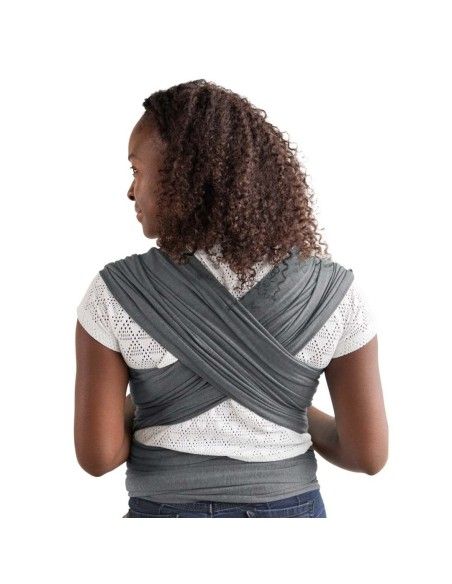 Ajuste de espalda fular Portabebés Elástico Moby Wrap Elements Asphalt