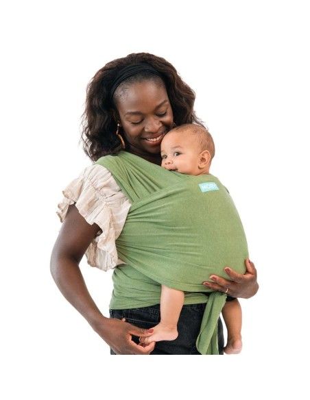 fular de algodón y poliéster moby wrap elements kiwi