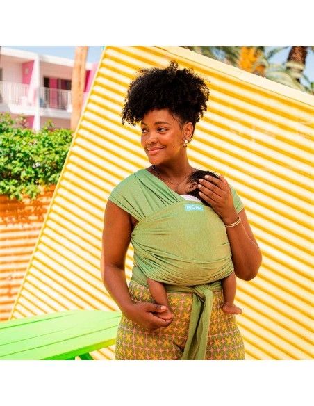 fular de algodón y poliéster moby wrap elements kiwi