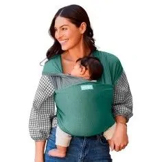 Fular Portabebés Elástico Moby Wrap Reversible Jade Grey