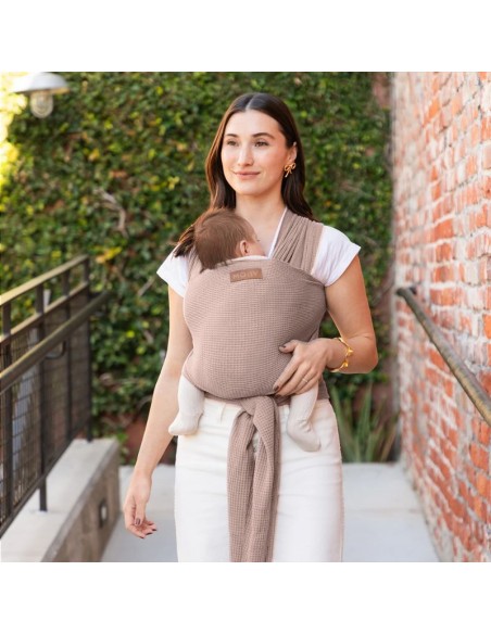 Fular portabebés Moby Wrap Waffle Sandstone